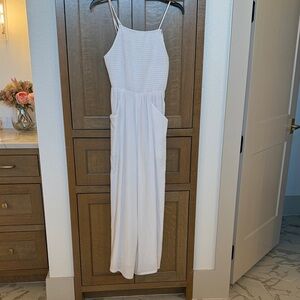 White Sleeveless Jumpsuit